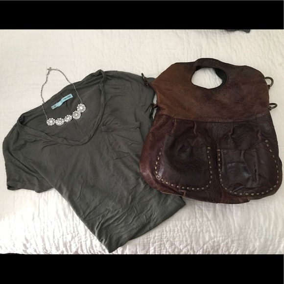 Lucky Brand Leather Satchel - Picture 5 of 5